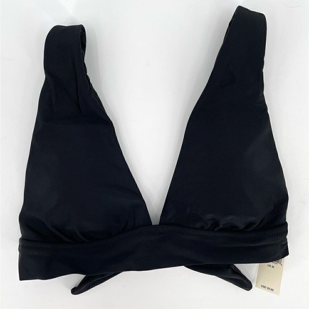 aerie Black Triangle Bikini Top